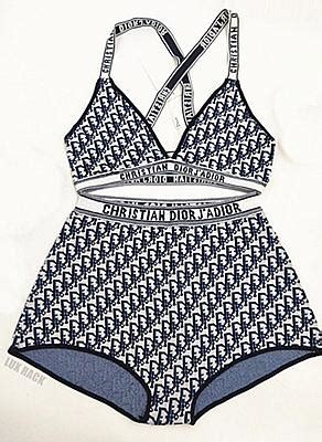 christian dior two piece short set